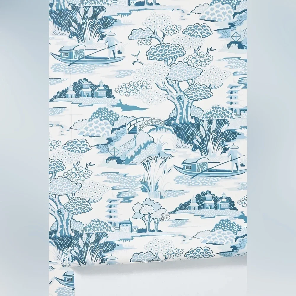 New Anthropologie Joy De Vie Toile Wallpaper